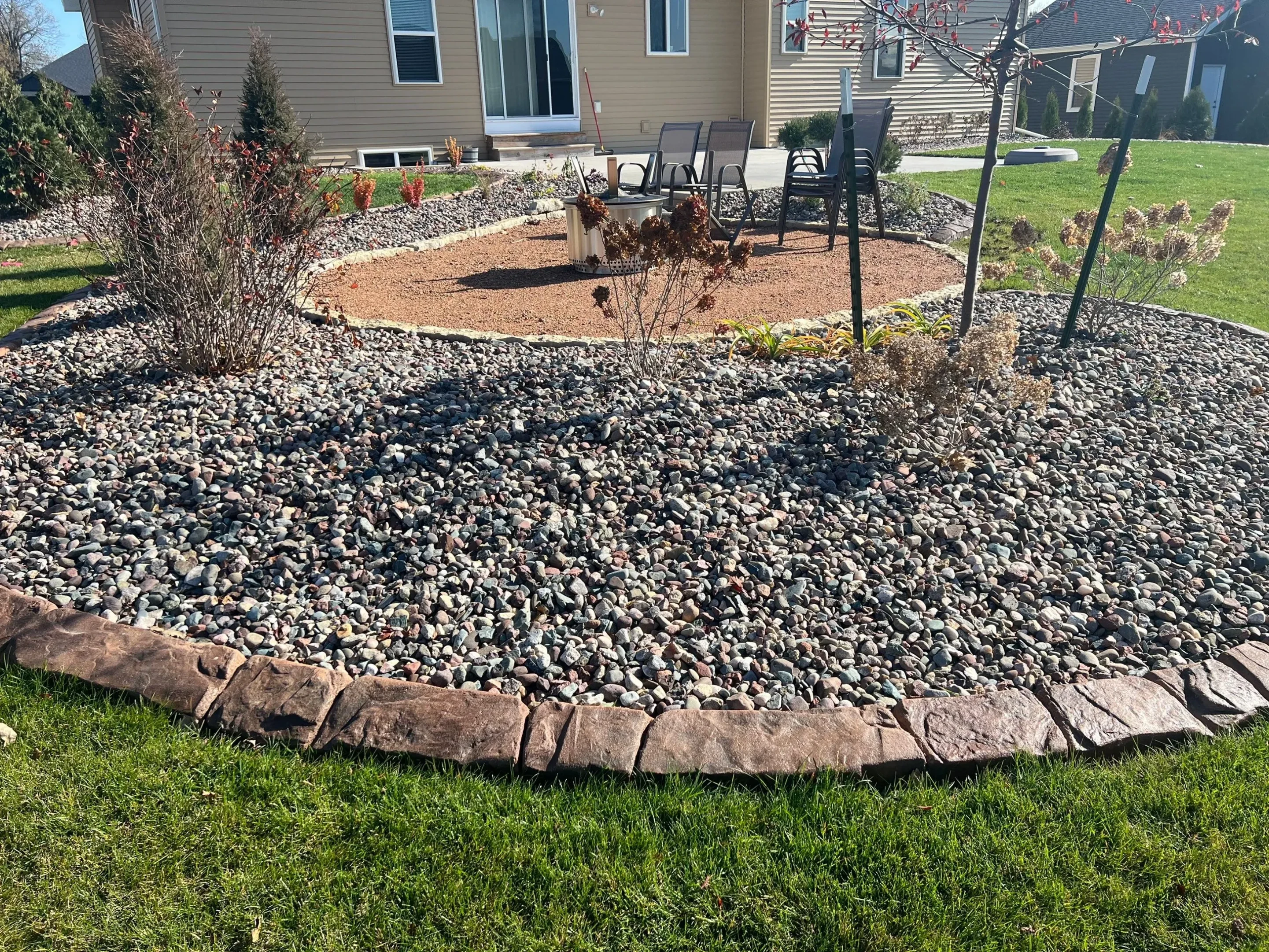 Beautifully completed curbing project showing quality craftsmanship